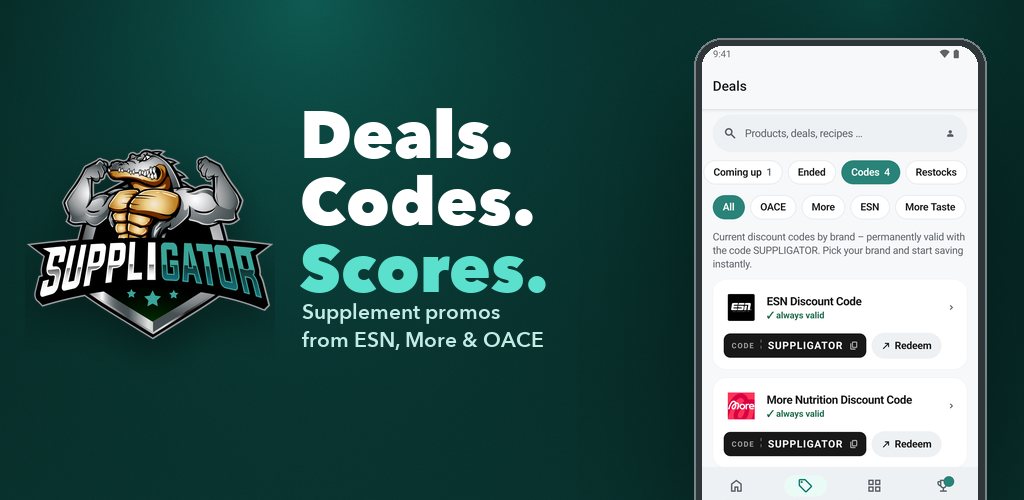 More Nutrition-, ESN- ja OACE-sovellus: kaikki tarjoukset, koodit ja restockit yhdessä sovelluksessa